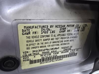 2006 Nissan Sentra 1.8T S 4DR SEDAN   - Photo 26 - Hamilton, OH 45015