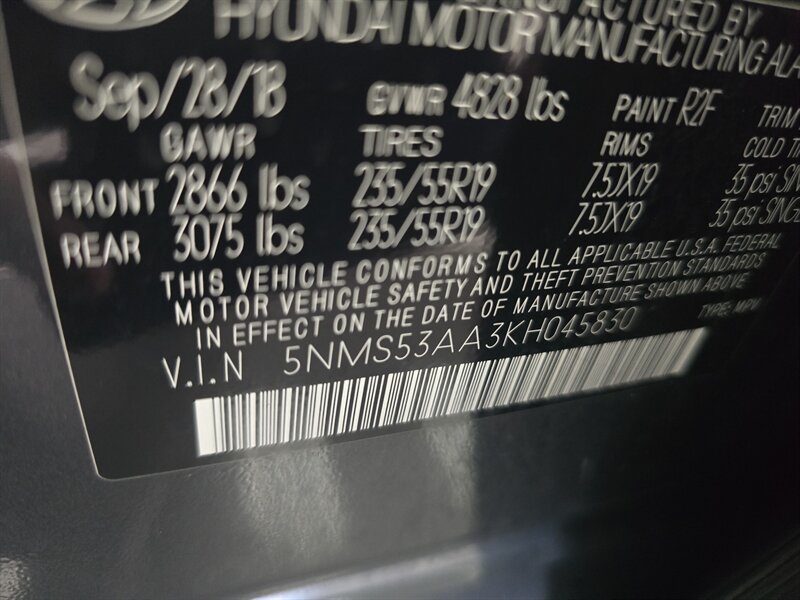 2019 Hyundai SANTA FE Ultimate 2.0T - Photo 39 - Hamilton, OH 45015