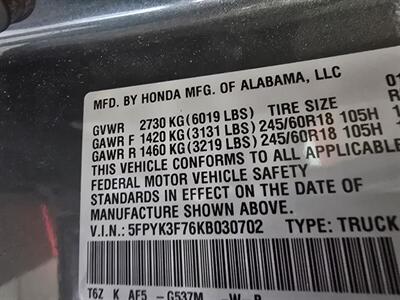 2019 Honda Ridgeline RTL-E 4DR CREW CAB 4X4   - Photo 36 - Hamilton, OH 45015