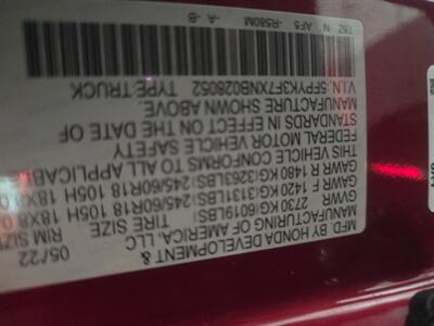 2022 Honda Ridgeline RTL-E 4DR CREW CAB 4X4 - Photo 34 - Hamilton, OH 45015