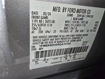 2024 Ford Explorer XLT 4DR SUV AWD   - Photo 40 - Hamilton, OH 45015