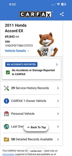 2011 Honda Accord EX   - Photo 1 - Madison, OH 44057