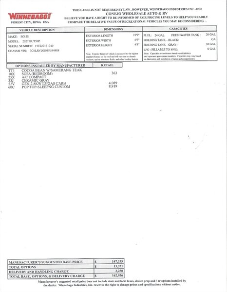 2027 Winnebago Solis 59P Pop Top 2.8KW Generator Full Galley Rear Convertible Sofa Roof AC - Photo 44 - Thousand Oaks, CA 91360