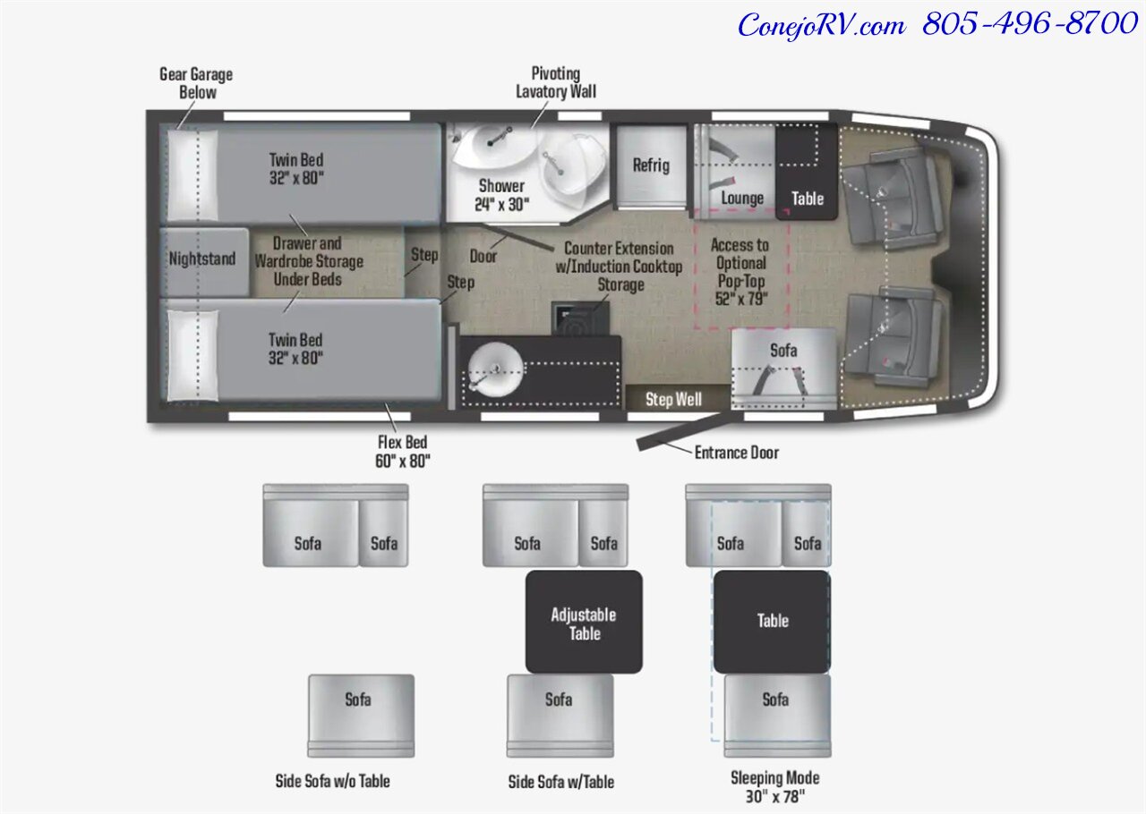 2025 Winnebago Ekko 23B Full Body Paint - Photo 63 - Thousand Oaks, CA 91360