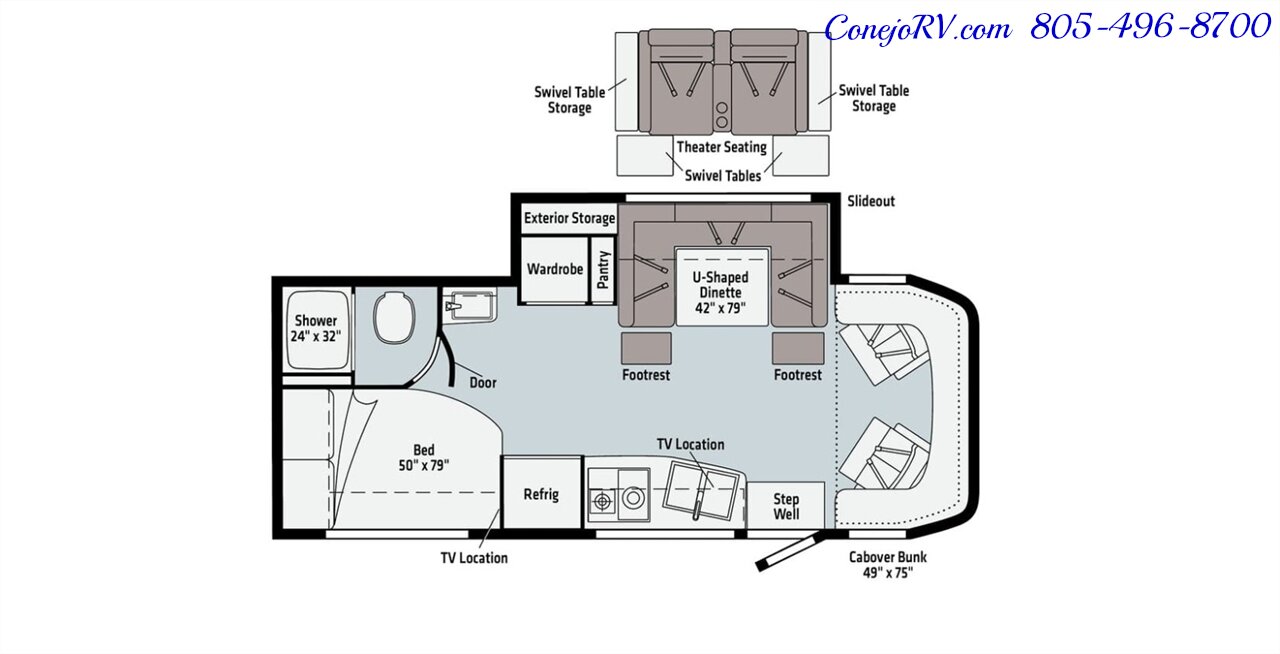 2022 Winnebago View 24J Slide-Out Horseshoe Dinette Mercedes Turbo Diesel 11K Miles - Photo 48 - Thousand Oaks, CA 91360