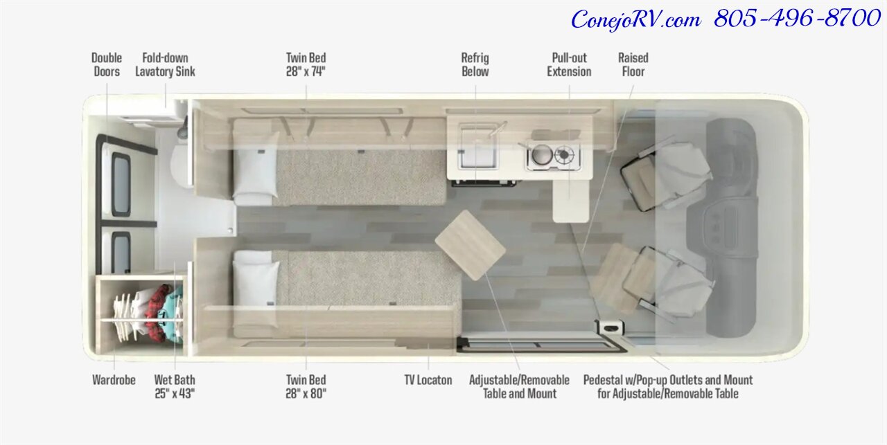 2027 Winnebago Travato 59K Touring Coach 2.8KW Onan Generator - Photo 40 - Thousand Oaks, CA 91360
