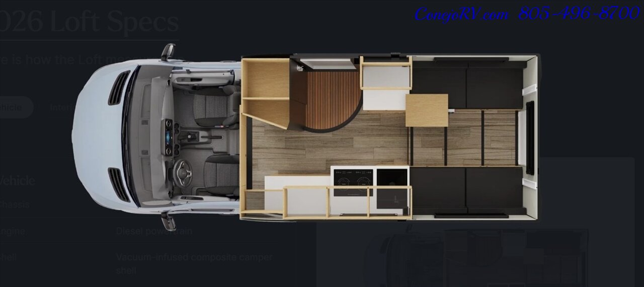 2027 Rossmonster Loft Loft AWD Mercedes Sprinter 144 3500 Chassis  1K AH Lithium System Rear Lounge Power Lift Bed - Photo 50 - Thousand Oaks, CA 91360
