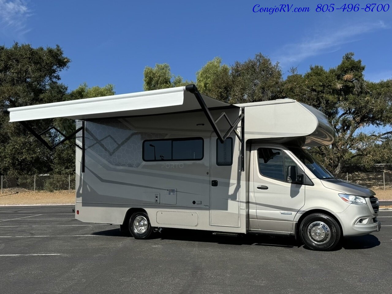 2025 Winnebago Porto 24P Full Wall Slide-Out Mercedes Turbo Diesel Full  Body Paint - Photo 43 - Thousand Oaks, CA 91360