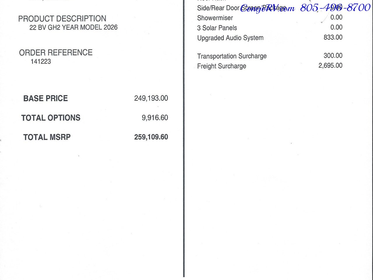 2026 Tiffin GH2 AWD Sprinter Mercedes 2500 EXT AWD  Turbo Diesel 540AH Battle Born Lithium Ion Kit - Photo 46 - Thousand Oaks, CA 91360