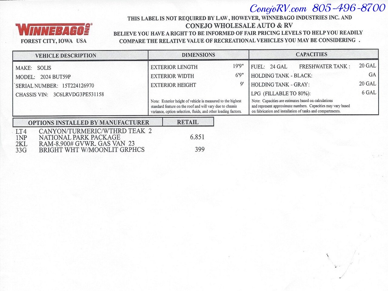 2024 Winnebago Solis 59P NPF Limited Edition Exclusive Features Murphy Bed Pop  Top - Photo 46 - Thousand Oaks, CA 91360