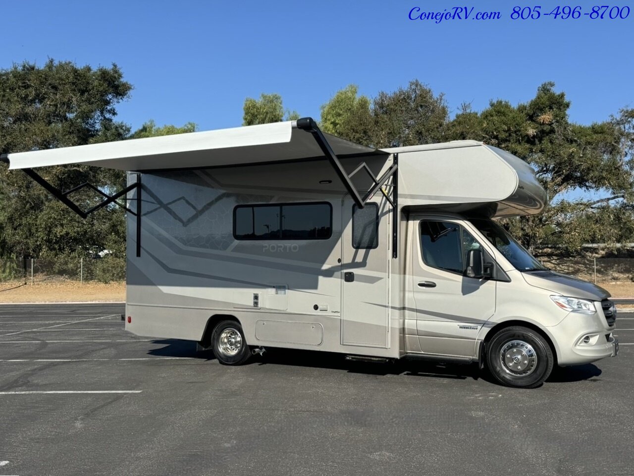 2025 Winnebago Porto 24P Full Wall Slide-Out Mercedes Turbo Diesel Full  Body Paint - Photo 44 - Thousand Oaks, CA 91360