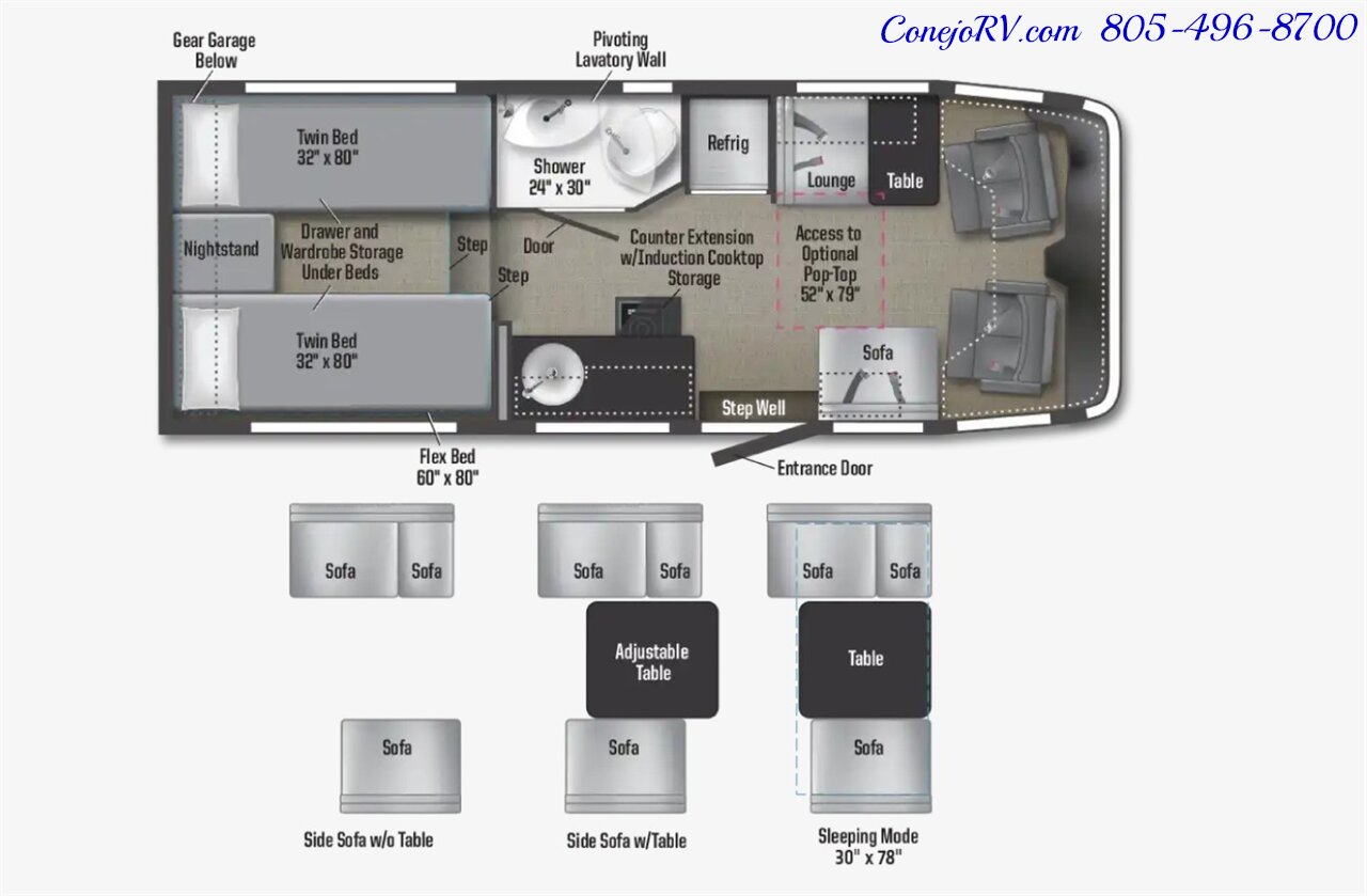 2026 Winnebago Ekko 23B Mercedes Sprinter Lithium Power All Wheel Drive   - Photo 62 - Thousand Oaks, CA 91360