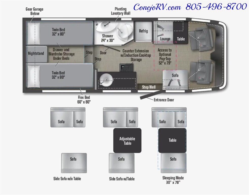 2025 Winnebago Ekko 23B Mercedes Sprinter Lithium Power All Wheel Drive   - Photo 57 - Thousand Oaks, CA 91360