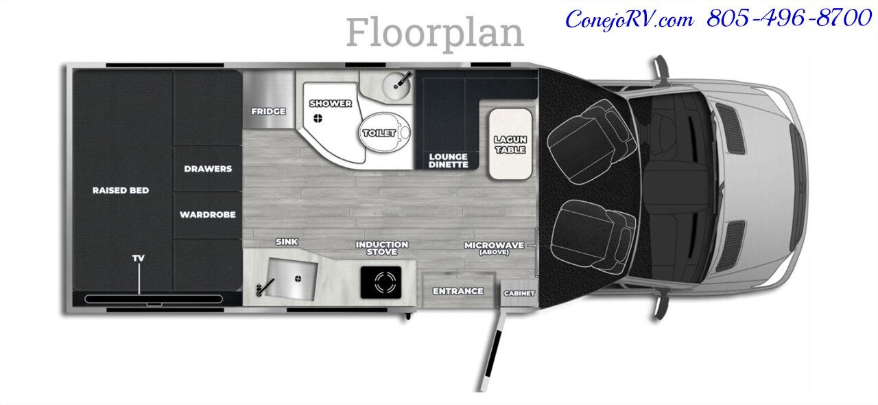 2026 Pleasure-Way Plateau XLRB Lithium System Mercedes-Benz Sprinter  Turbo Diesel - Photo 49 - Thousand Oaks, CA 91360