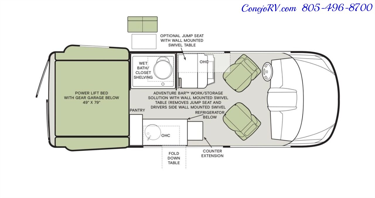 2026 Tiffin GH1 AWD Sprinter Mercedes Turbo Diesel 540AH Battle  Born Lithium Ion Kit - Photo 48 - Thousand Oaks, CA 91360