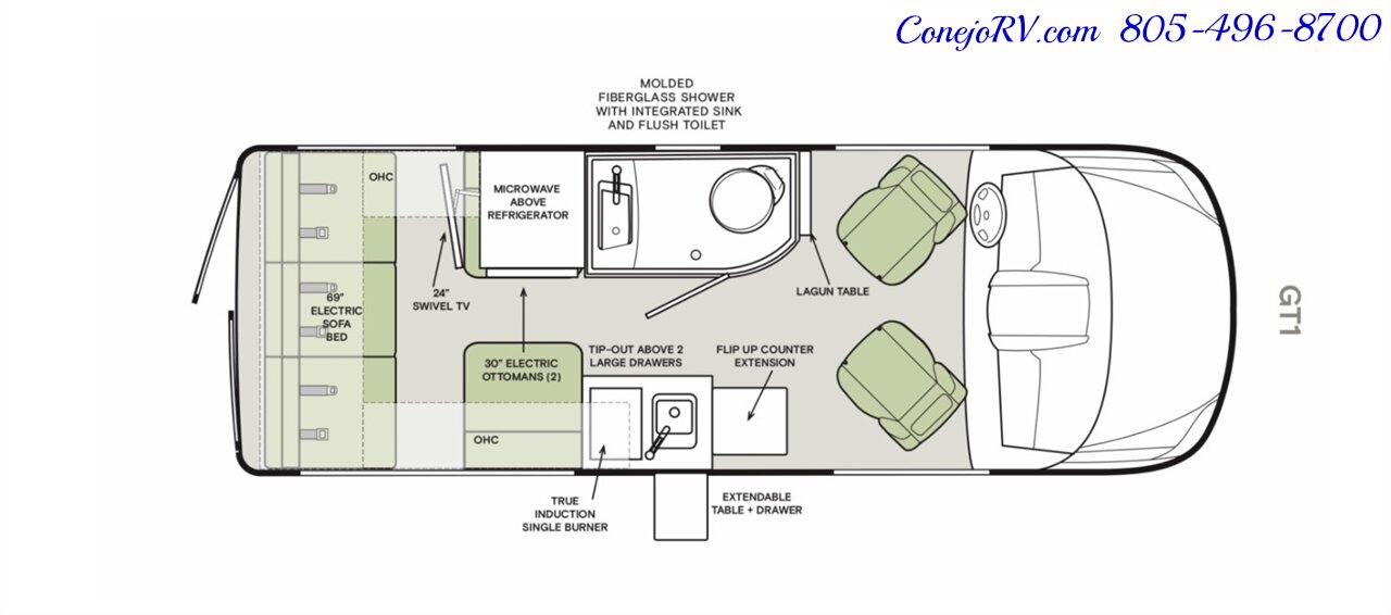 2026 Tiffin GT1 AWD Mercedes Sprinter Turbo Diesel Luxury Touring  Van - Photo 45 - Thousand Oaks, CA 91360