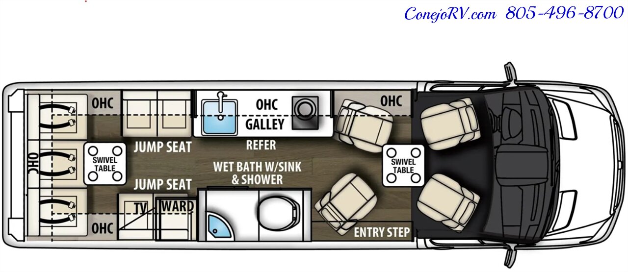 2025 Coachmen Galleria 24Q Quad Captain Seats Power Rear Lounge Mercedes  Turbo Diesel - Photo 51 - Thousand Oaks, CA 91360