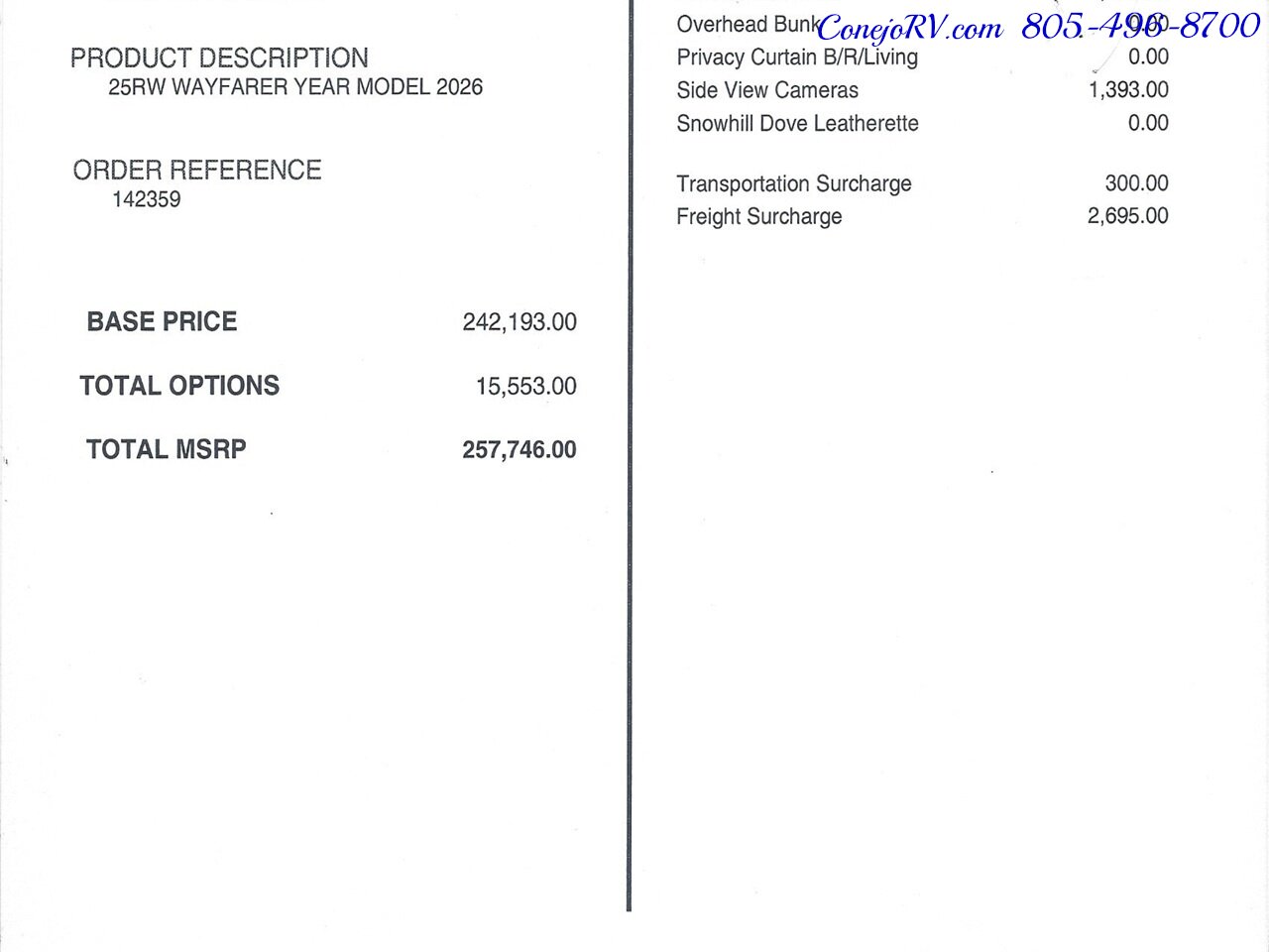 2026 Tiffin Wayfarer 25RW Murphy Bed Full Wall Slide-Out Booth Dinette Mercedes Turbo Diesel Full Body Paint - Photo 53 - Thousand Oaks, CA 91360