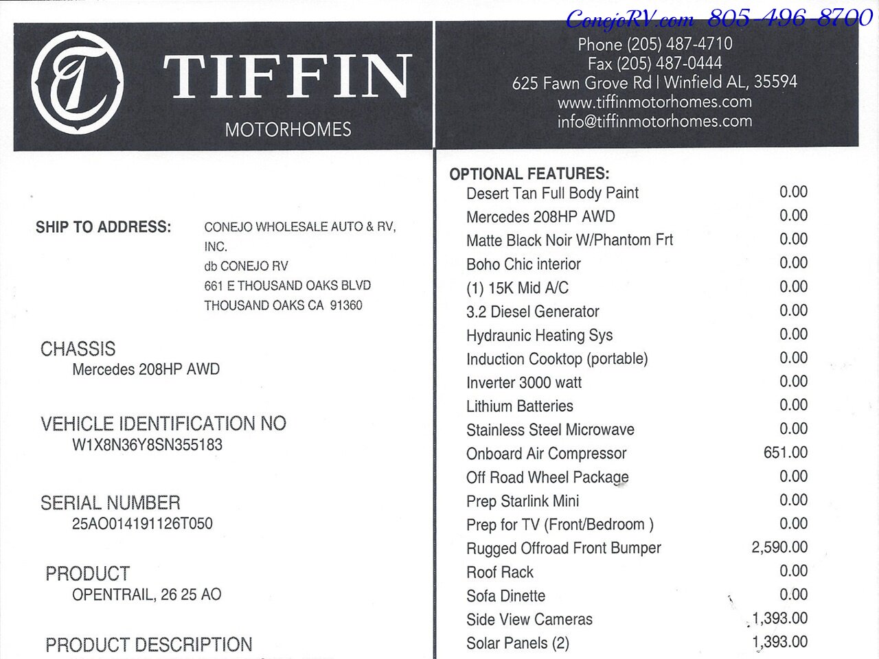 2026 Tiffin Open Trail 25AO Mercedes Sprinter Lithium Power All Wheel Drive!   - Photo 53 - Thousand Oaks, CA 91360