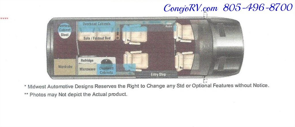 2020 Midwest Automotive Design Day Cruiser 144 Luxury Touring Coach Mercedes Turbo Diesel 7K  Miles - Photo 38 - Thousand Oaks, CA 91360