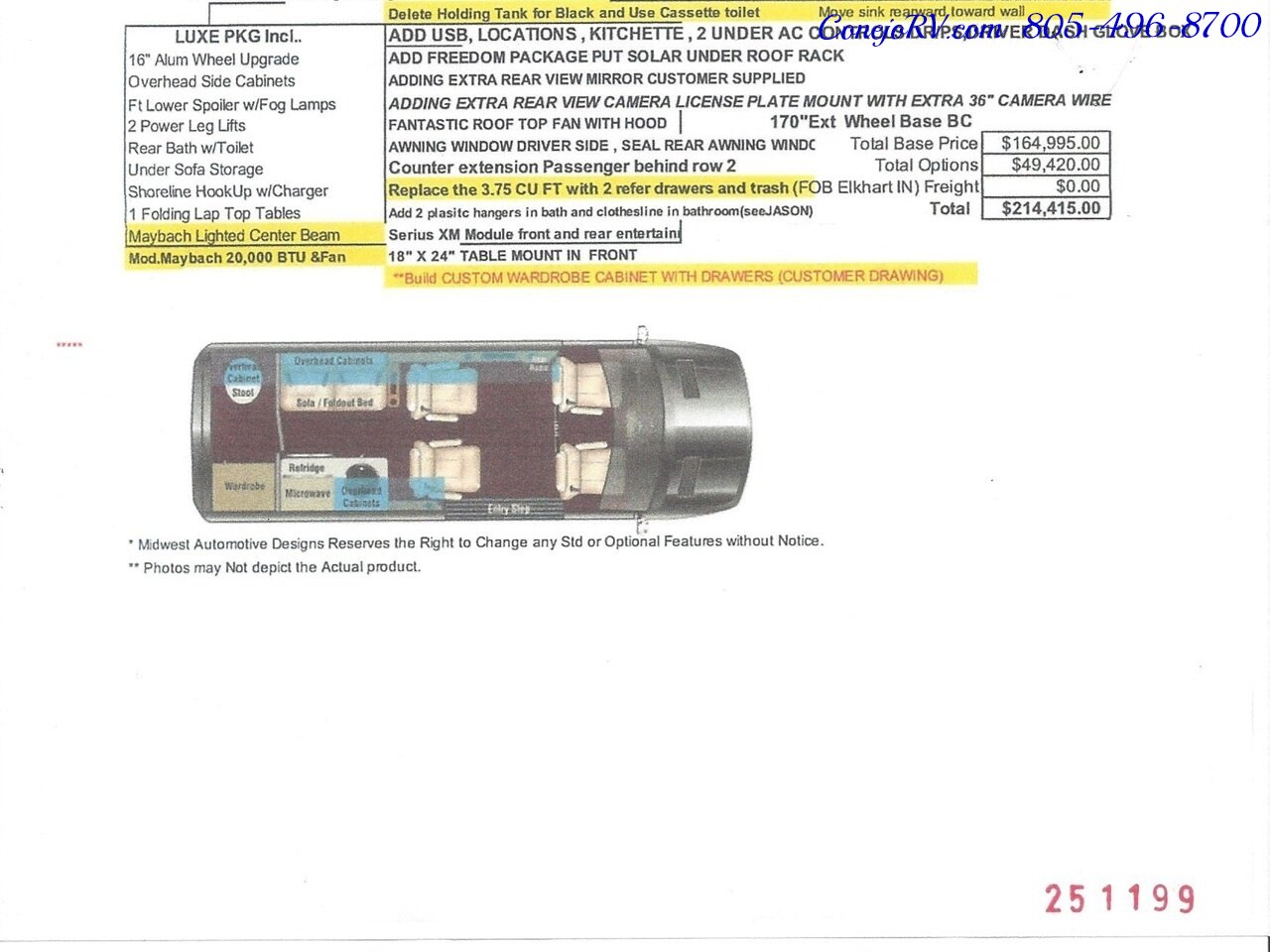 2020 Midwest Automotive Design Day Cruiser 144 Luxury Touring Coach Mercedes Turbo Diesel 7K  Miles - Photo 40 - Thousand Oaks, CA 91360