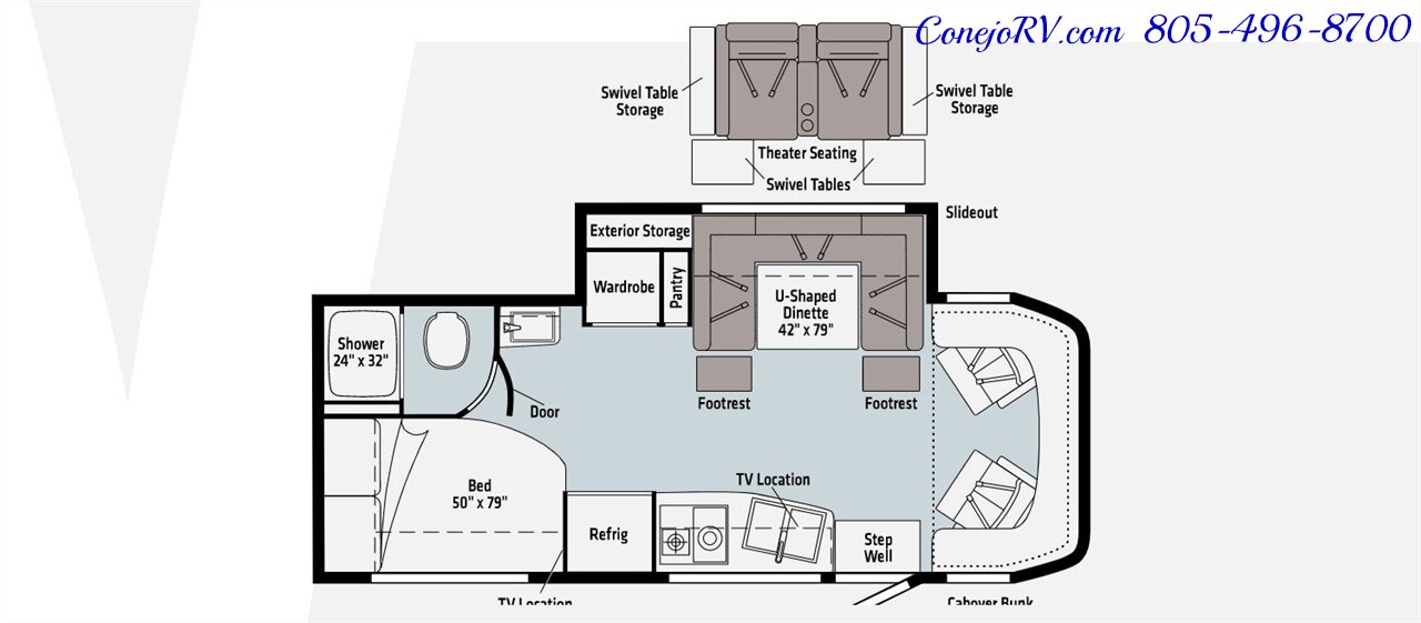 2015 Winnebago View 24J Slide-Out Mercedes Turbo Diesel Full Body Paint  43K Miles - Photo 46 - Thousand Oaks, CA 91360