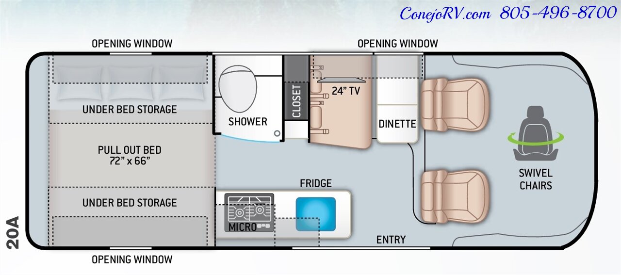 2021 Thor Sequence 20A Full Galley King Bed Pop Top   - Photo 47 - Thousand Oaks, CA 91360