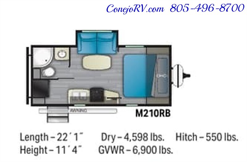 2021 Heartland Mallard M210RB Slide Out Queen Bed Full Galley Travel Trailer - Photo 36 - Thousand Oaks, CA 91360