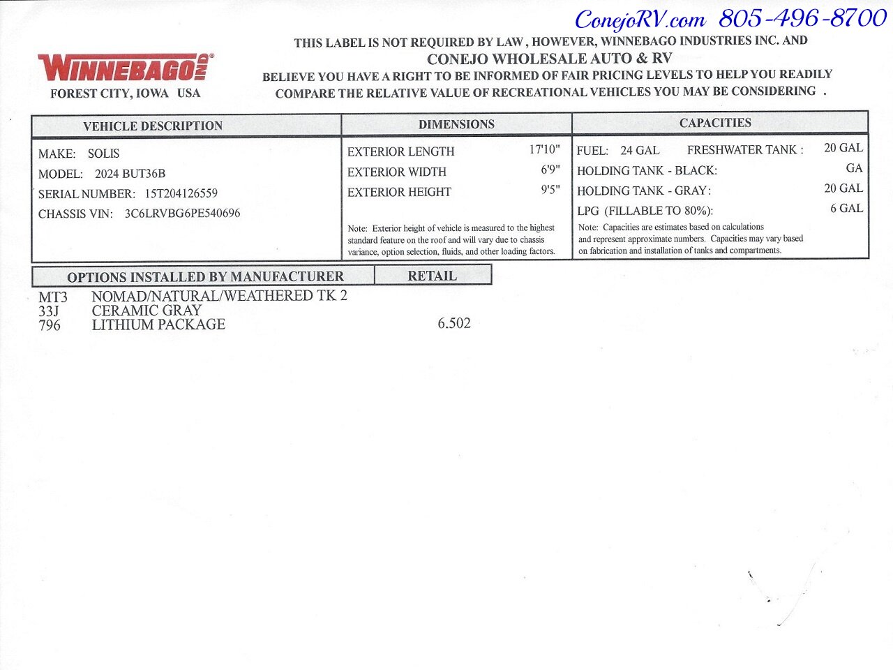 2024 Winnebago Solis Pocket 36B Lithium System Enclosed Rear Bath   - Photo 37 - Thousand Oaks, CA 91360