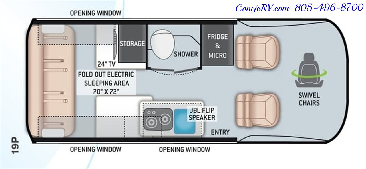 2022 Thor Tranquility 19P 4X4 Sprinter Mercedes Turbo Diesel Lithium System  37K Miles - Photo 48 - Thousand Oaks, CA 91360