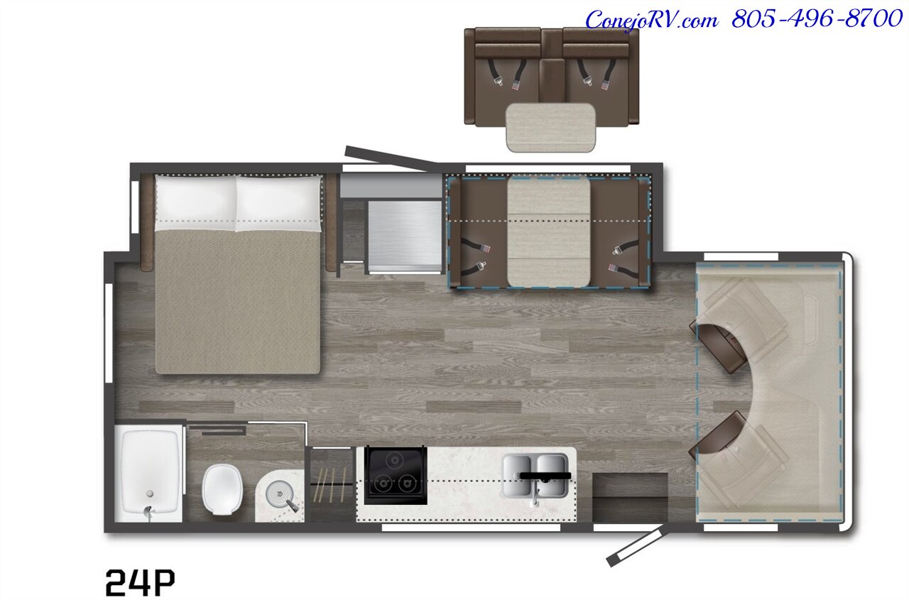 2024 Winnebago Vita 24P Full Wall Slide-Out Theater Seats Mercedes Turbo Diesel 6K Miles - Photo 43 - Thousand Oaks, CA 91360