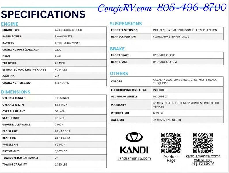 2025 Kandi Kruiser 4PRO Forward B Golf Cart   - Photo 25 - Thousand Oaks, CA 91360