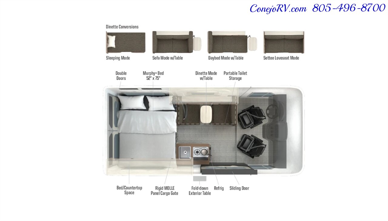 2027 Winnebago Solis Pocket 36A **New for 2027 2.8KW GENERATOR** Roof AC Murphy Bed Full Galley - Photo 39 - Thousand Oaks, CA 91360
