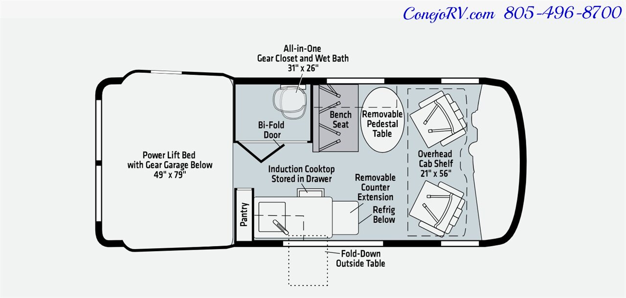 2022 Winnebago Revel 44E 4X4 Sprinter Mercedes Turbo Diesel Lithium  Batteries - Photo 45 - Thousand Oaks, CA 91360