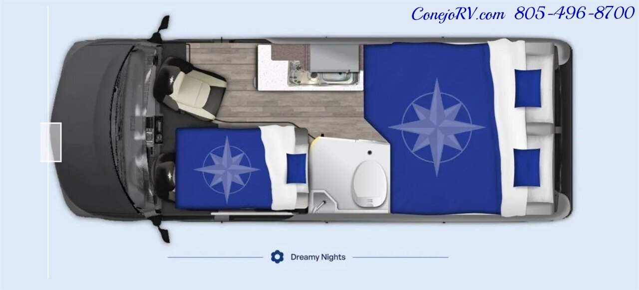2025 Westfalia Wave Skylight 600AH Lithium System Folding Front Sofa   - Photo 45 - Thousand Oaks, CA 91360