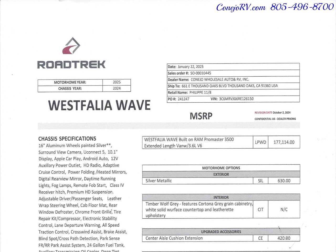 2025 Westfalia Wave Skylight 600AH Lithium System Folding Front Sofa   - Photo 42 - Thousand Oaks, CA 91360