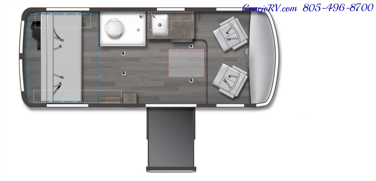 2023 Winnebago Roam 59RA Accessibility Power Lift Power Lounge Full Galley Custom Black Alloy Wheels - Photo 46 - Thousand Oaks, CA 91360