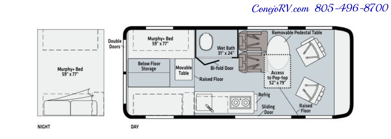 2021 Winnebago Solis 59P Murphy Bed Full Galley 68K Miles   - Photo 45 - Thousand Oaks, CA 91360