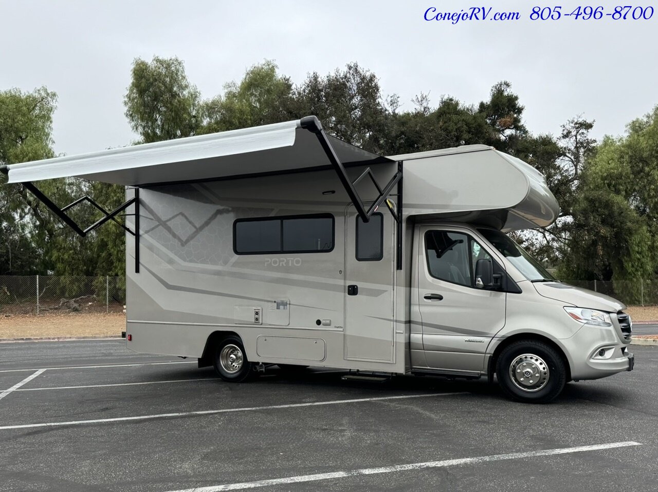 2025 Winnebago Porto 24P Full Wall Slide-Out Mercedes Turbo Diesel Full  Body Paint - Photo 38 - Thousand Oaks, CA 91360