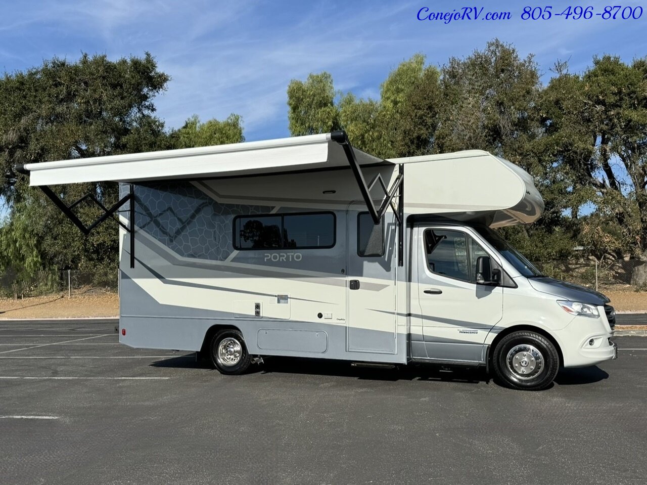 2025 Winnebago Porto 24P Full Wall Slide-Out Mercedes Turbo Diesel Full  Body Paint - Photo 44 - Thousand Oaks, CA 91360