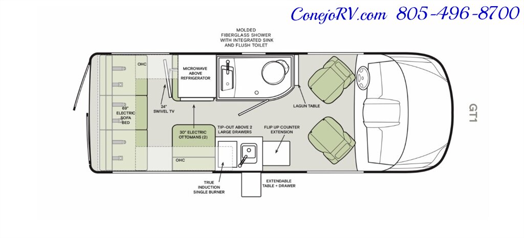 2025 Tiffin GT1 AWD Mercedes Sprinter Turbo Diesel Luxury Touring   - Photo 42 - Thousand Oaks, CA 91360
