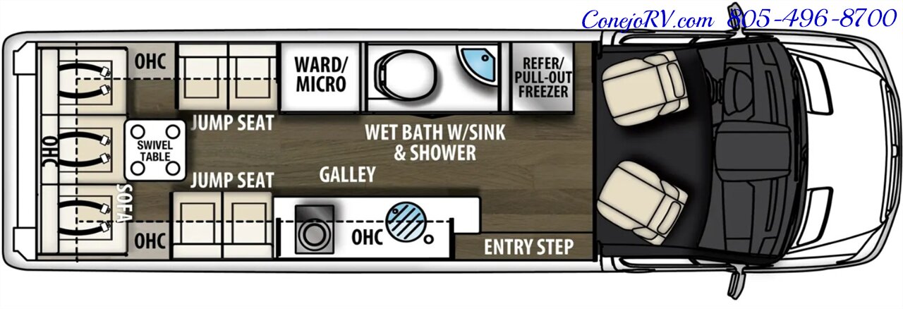 2025 Coachmen Galleria 24FL LI3 Lithium System AWD Power Rear Lounge Mercedes  Turbo Diesel Sprinter - Photo 48 - Thousand Oaks, CA 91360