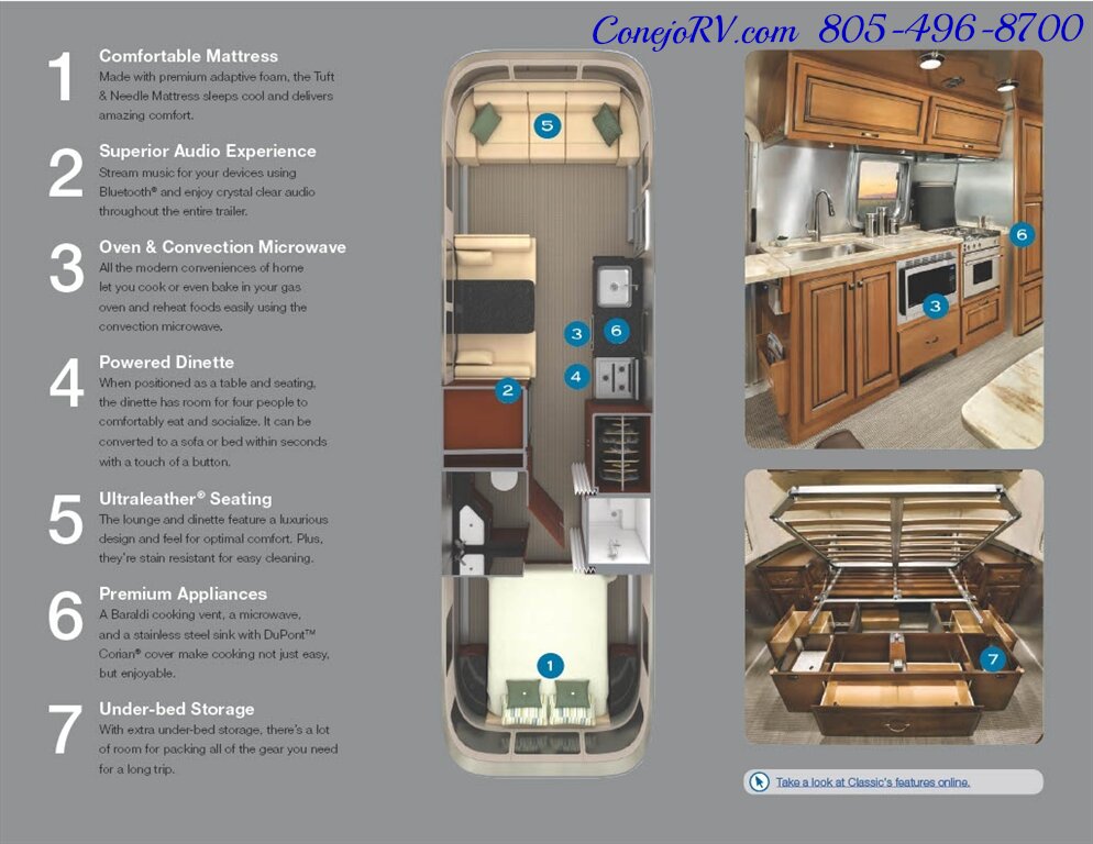 2020 Airstream Classic 33RB Theater Seats & Workspace Luxurious Travel Trailer   - Photo 45 - Thousand Oaks, CA 91360