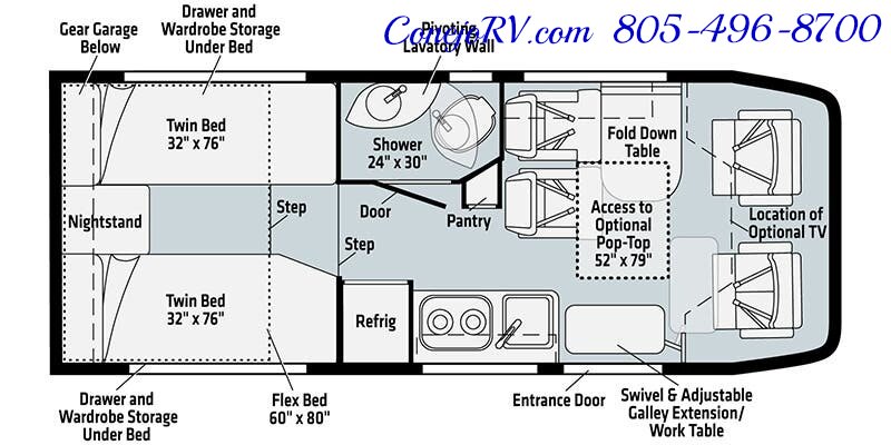2023 Winnebago Ekko 22A Lithium Power 310HP All Wheel Drive Pop Top Custom Upgrades 29K Miles - Photo 53 - Thousand Oaks, CA 91360