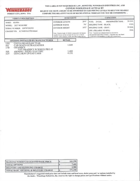 2027 Winnebago Elora 19DC 2.8KW Onan Generator Convertible Gear Garage   - Photo 49 - Thousand Oaks, CA 91360