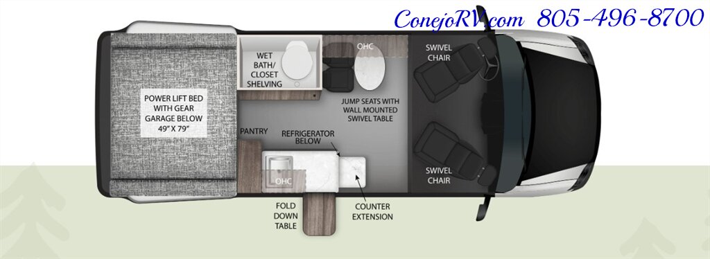 2026 Tiffin GH1 AWD Sprinter Mercedes Turbo Diesel 540AH Battle  Born Lithium Ion - Photo 48 - Thousand Oaks, CA 91360