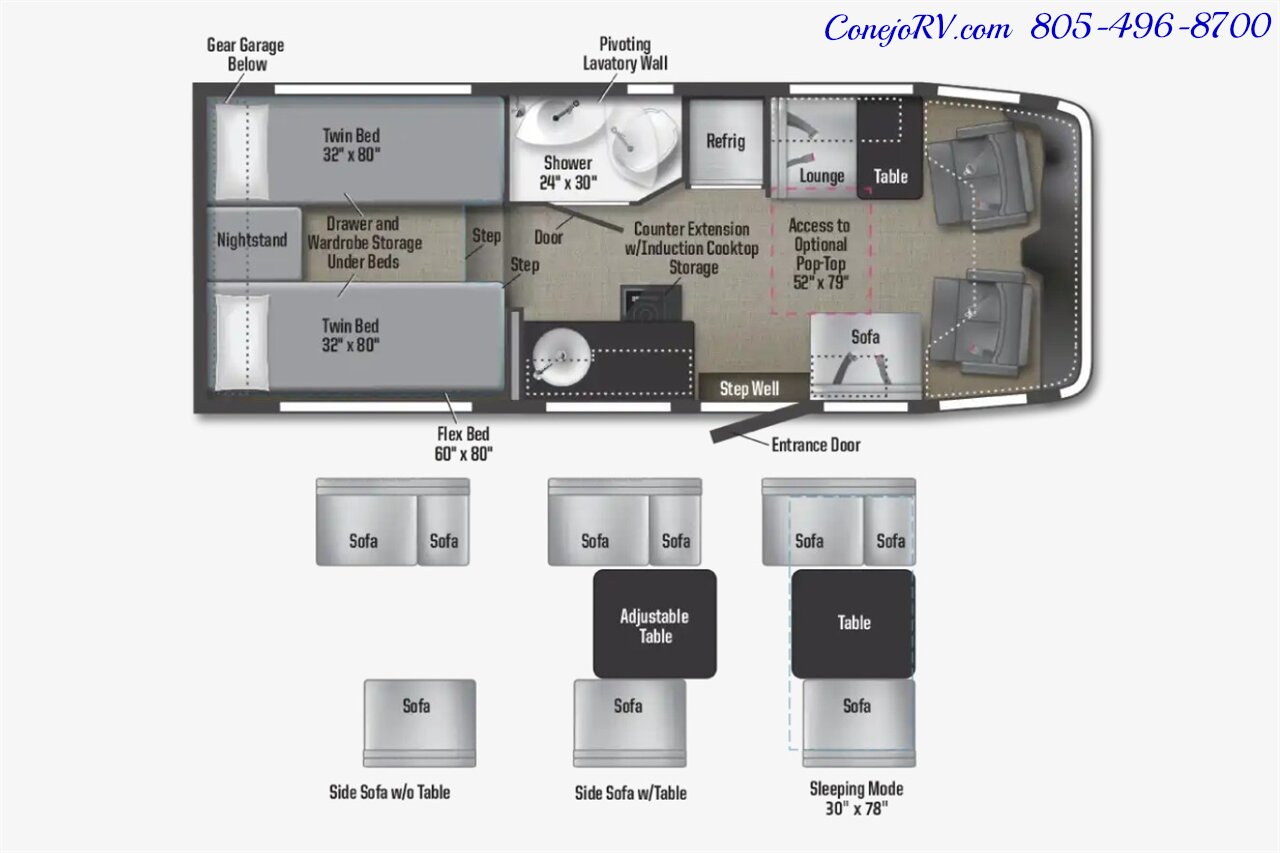 2026 Winnebago Ekko 23B Mercedes Sprinter Lithium Power All Wheel Drive - Photo 61 - Thousand Oaks, CA 91360