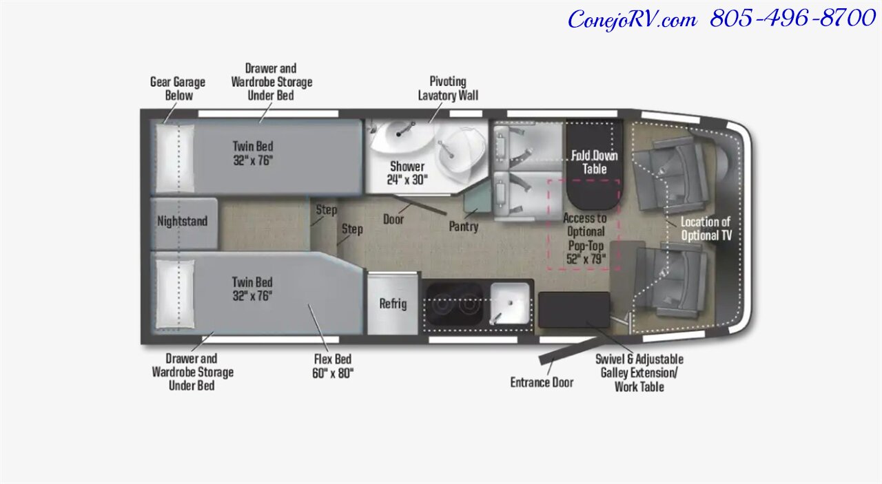 2026 Winnebago Ekko 22A Lithium Power 310HP All Wheel Drive   - Photo 56 - Thousand Oaks, CA 91360