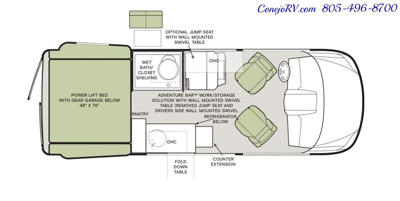 2025 Tiffin GH1 AWD Workstation Sprinter Mercedes Turbo Diesel  Battle Born Lithium Ion Kit 15K Miles - Photo 50 - Thousand Oaks, CA 91360
