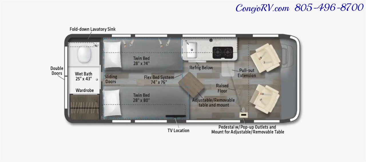 2025 Winnebago Travato 59K Touring Coach 2.8KW Onan Generator   - Photo 43 - Thousand Oaks, CA 91360